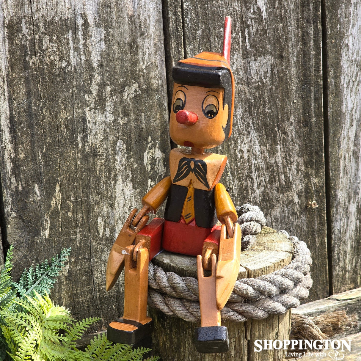 Pinocchio Sitting Rustic / 30cm