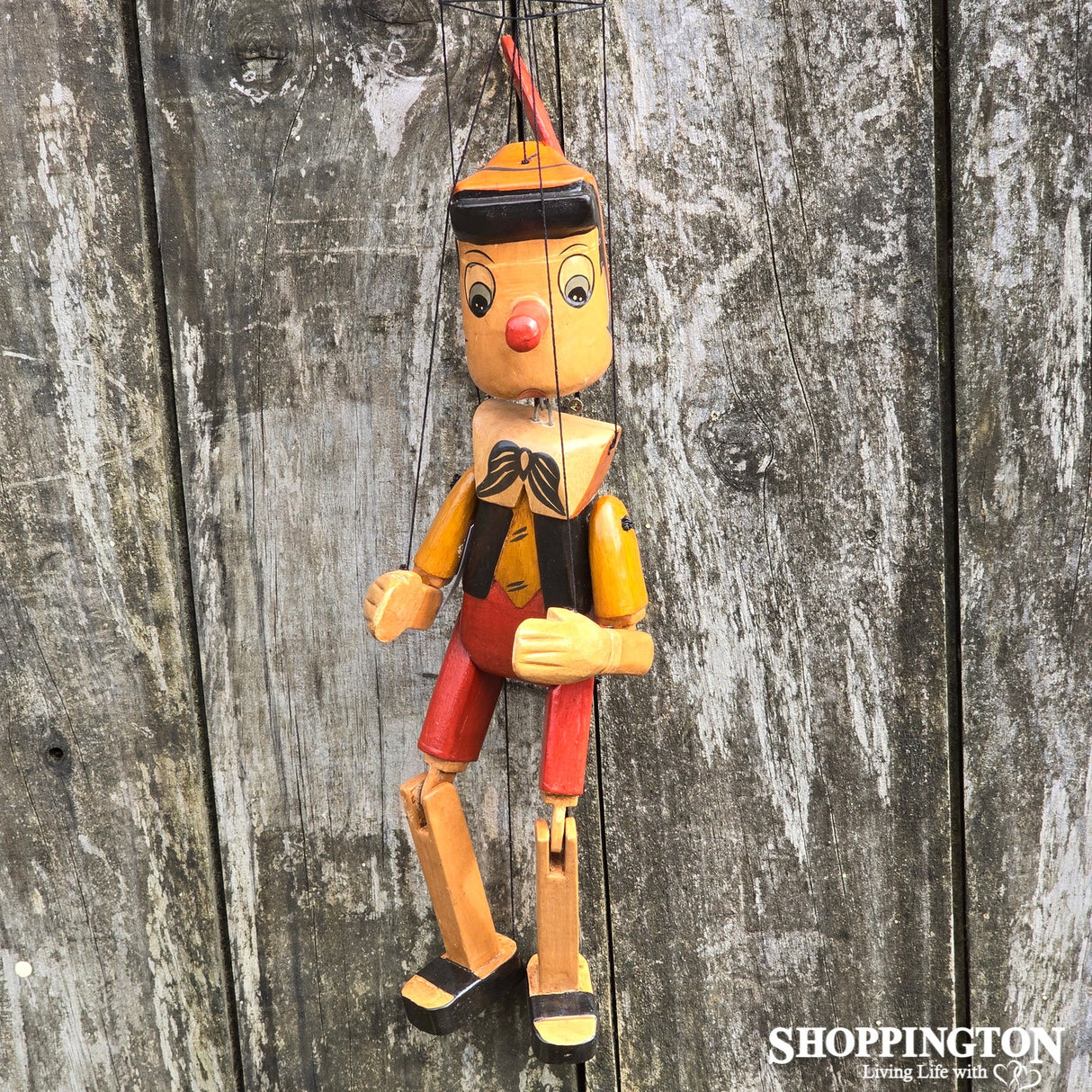 Rustic Pinocchio on String / 50cm