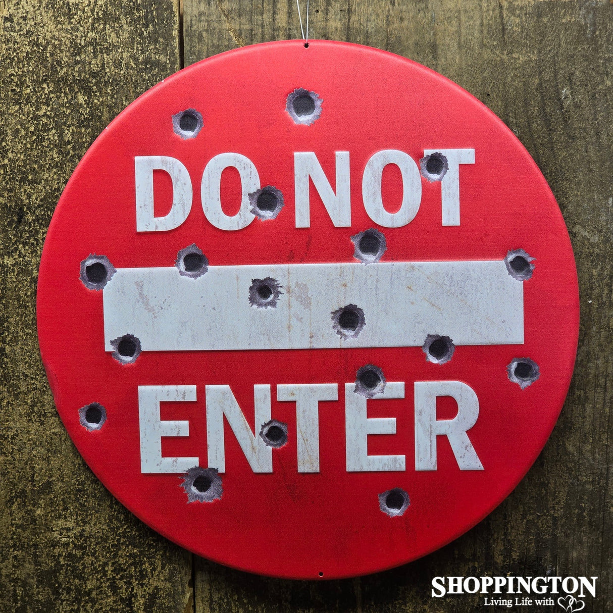 DO NOT Enter Metal Wall Art 35cm