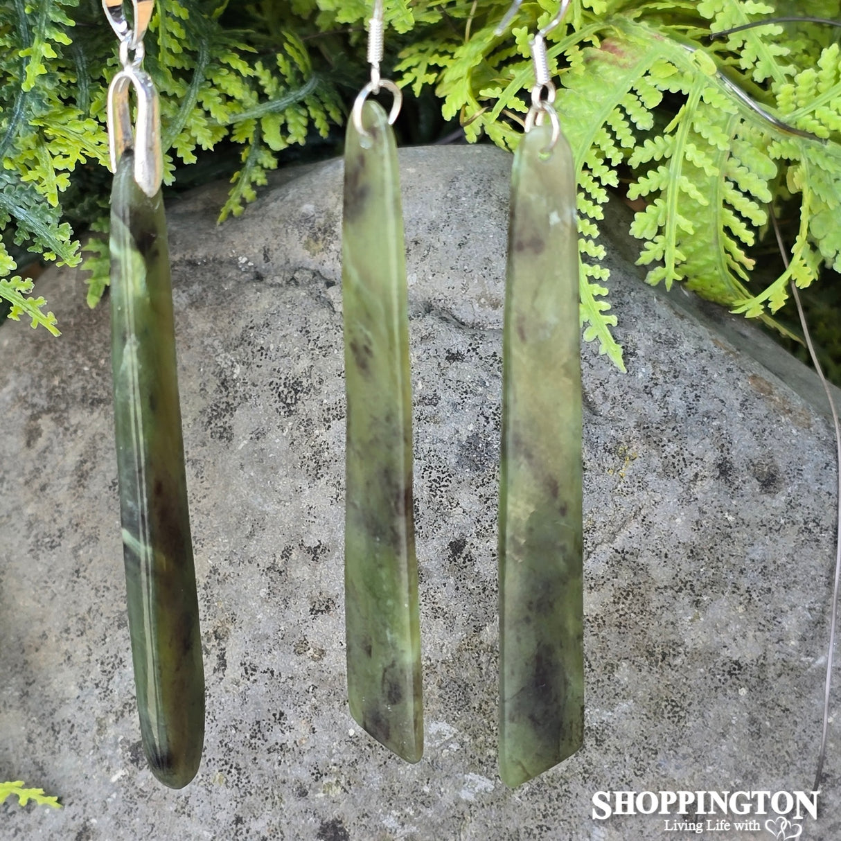 Pounamu - Totoweka Earrings & Toki Set - Rua
