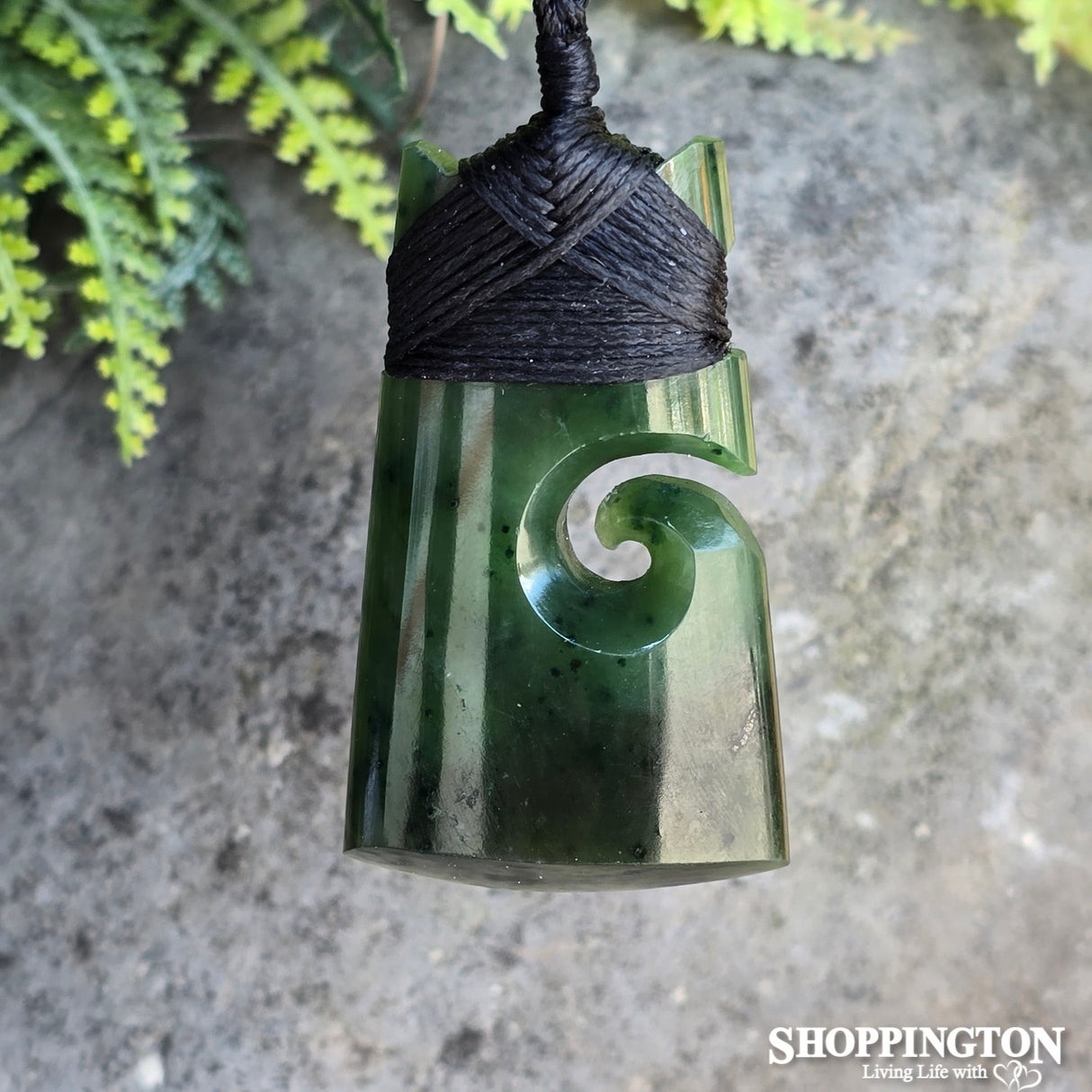 Pounamu Pendant -Toki Koru 50mm