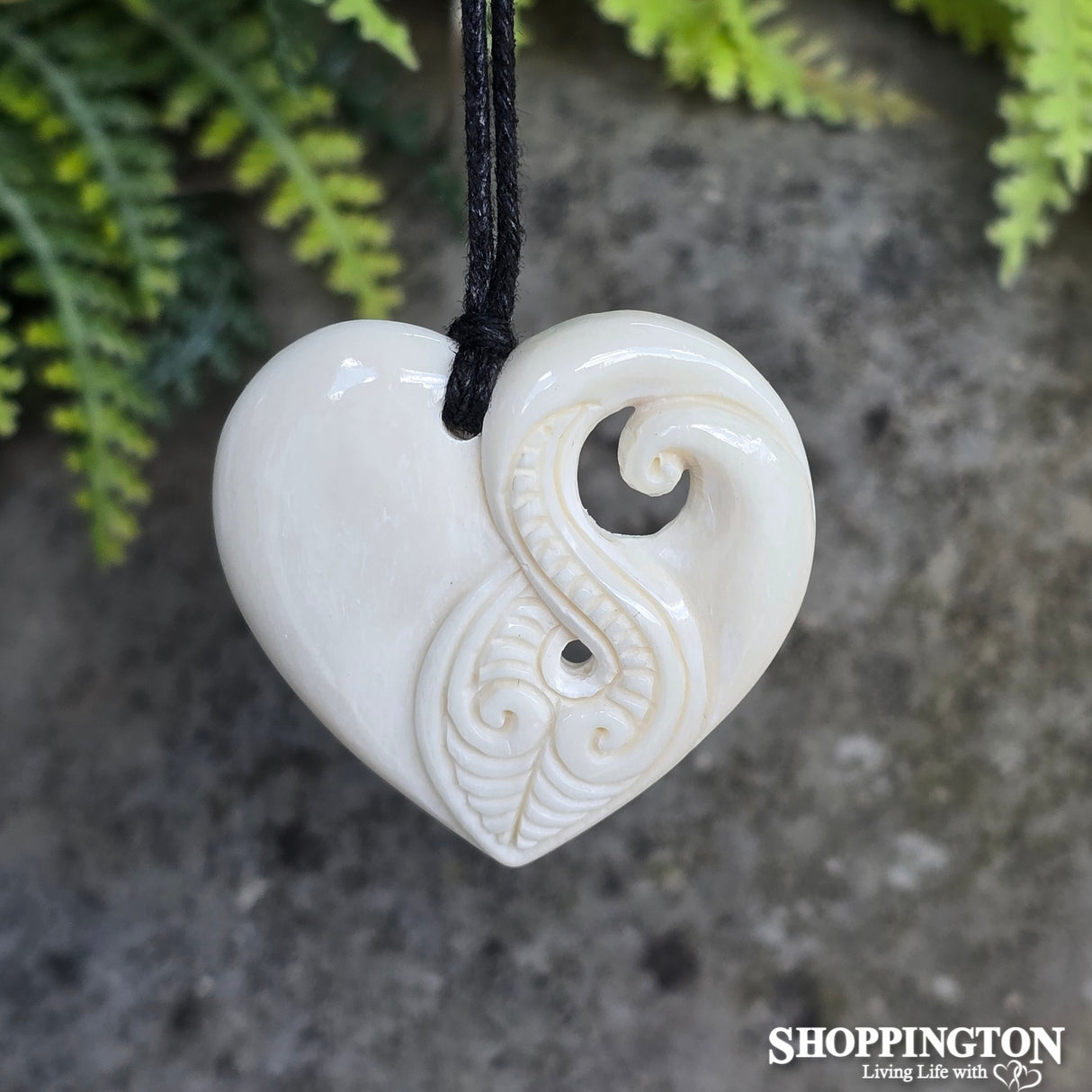 Bone Carving Heart