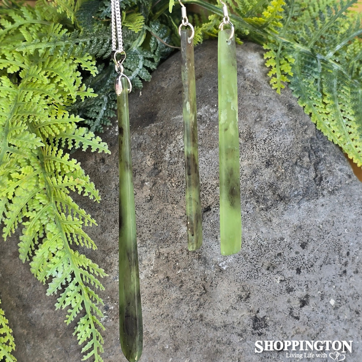 Pounamu - Totoweka Earrings & Toki Set - Wha