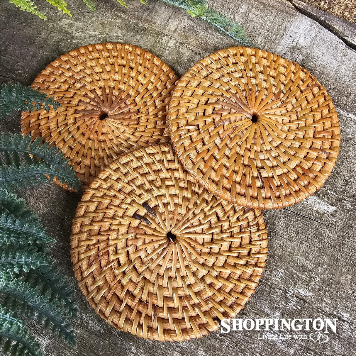 Rattan Coasters - Natural