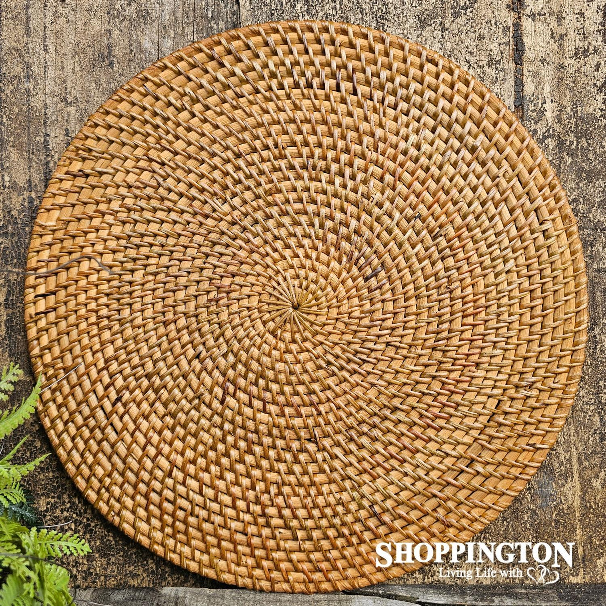 Rattan Cane Placemat - Natural - Round