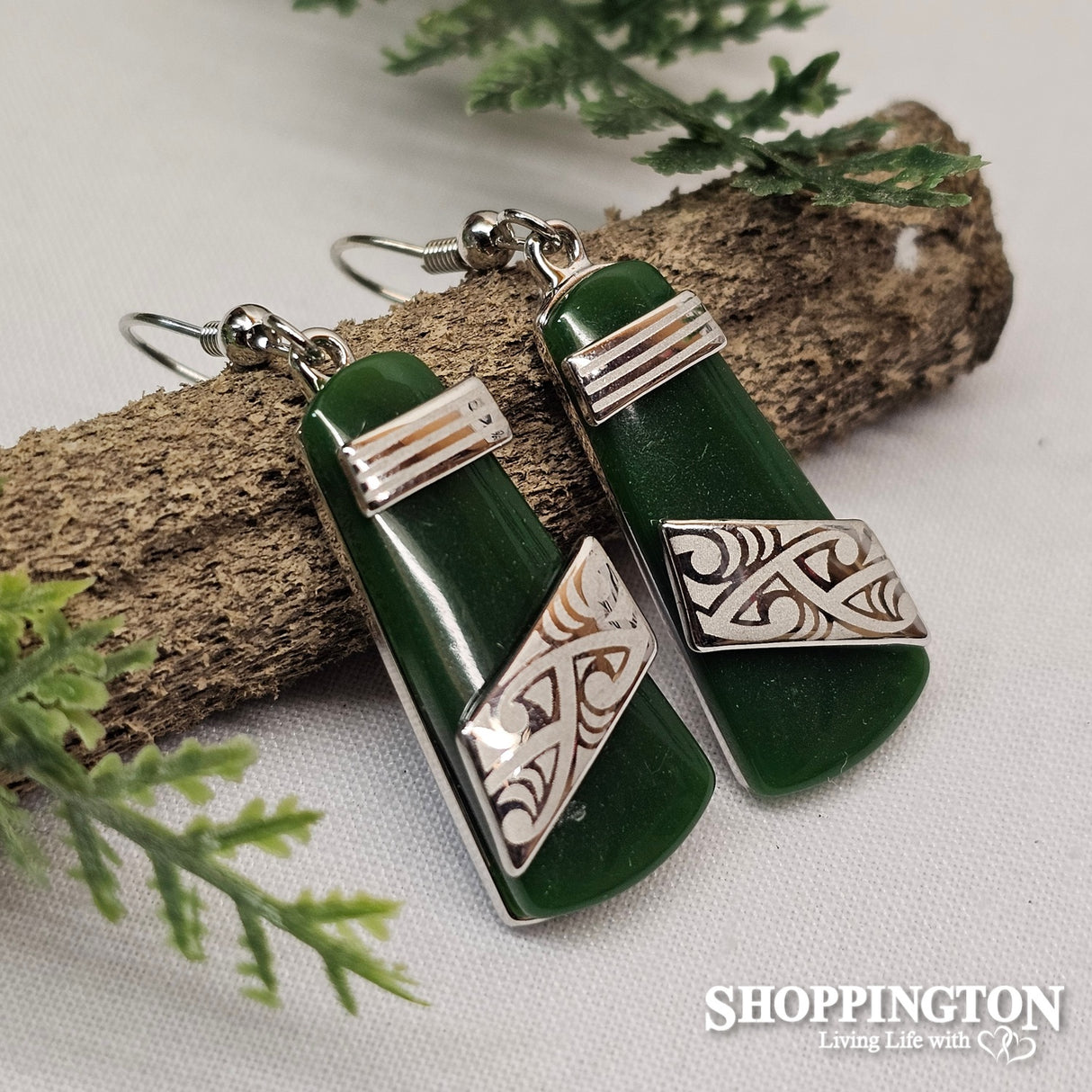 Earrings - Green Toki Laser