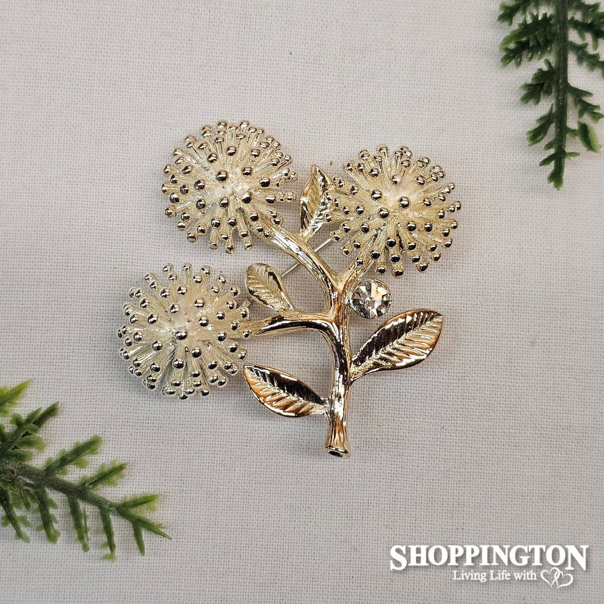 Brooch - White Pohutukawa Brooch