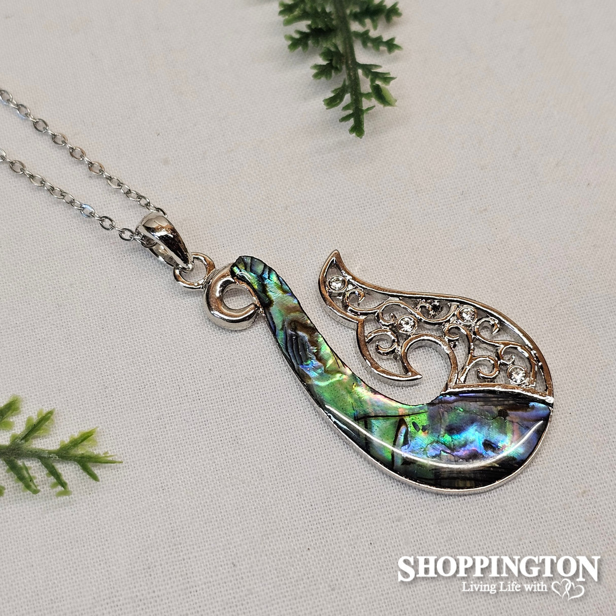 Necklace - Paua & Silver Hook