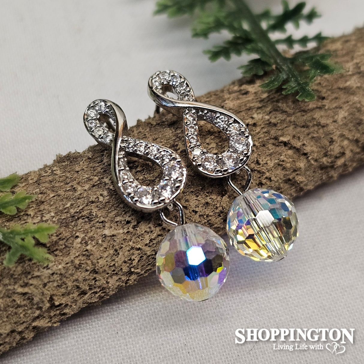 Earrings - Twist & Crystal Ball from Swarovski