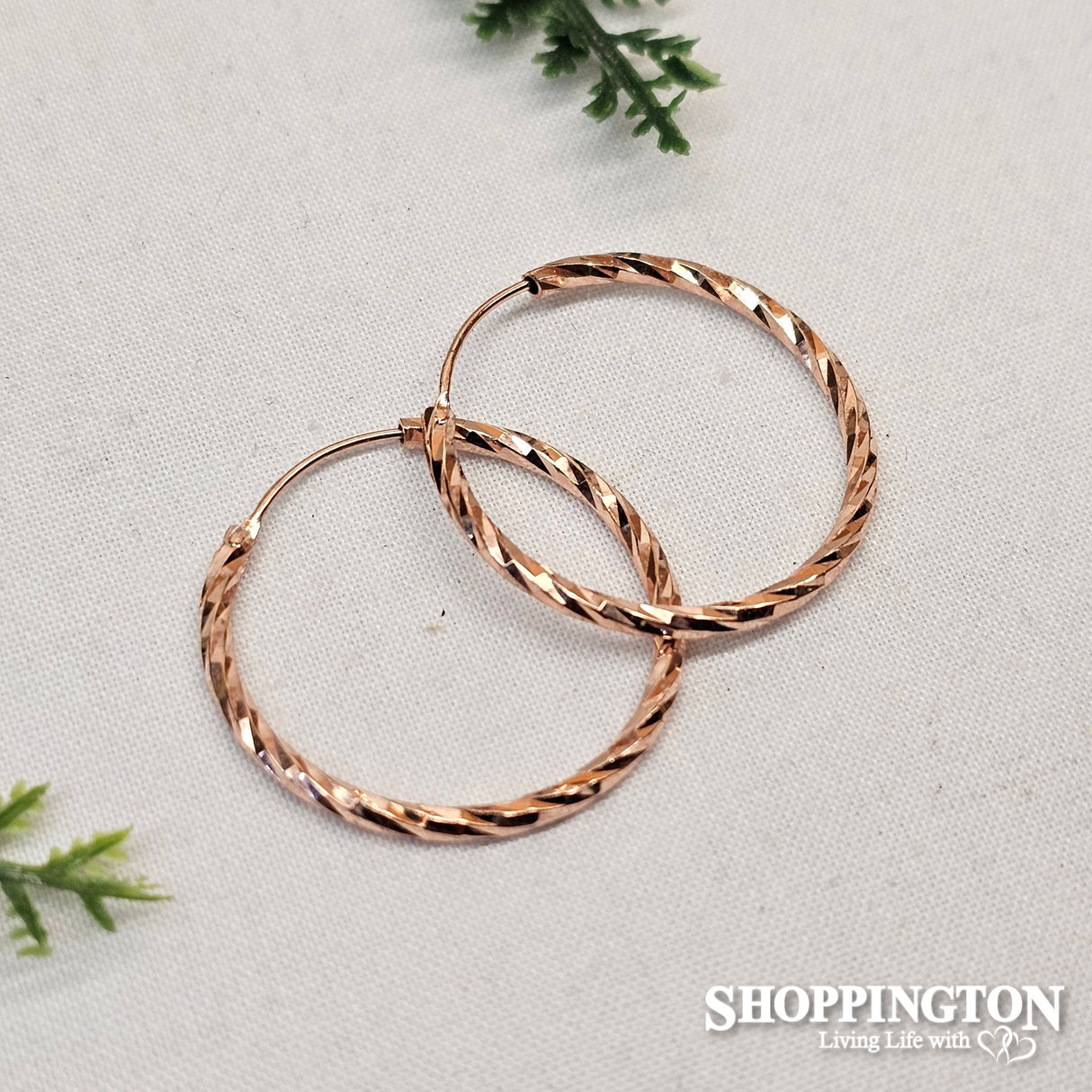 Rose-Gold Small Round 925 Silver Earrings