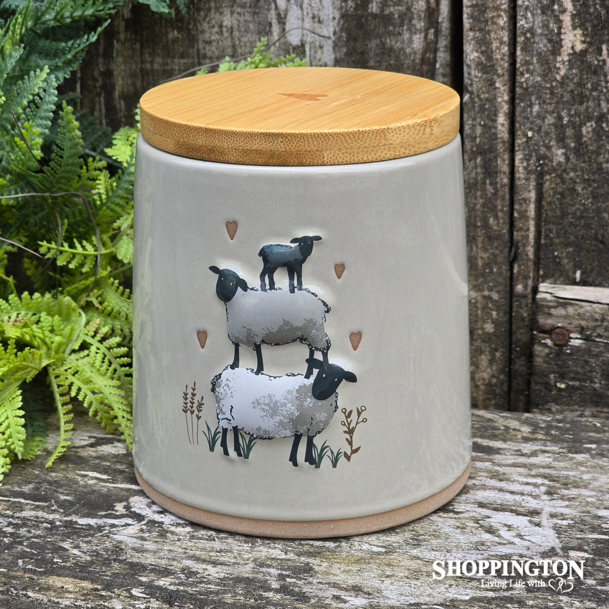 Highland Sheep Canister - Beige