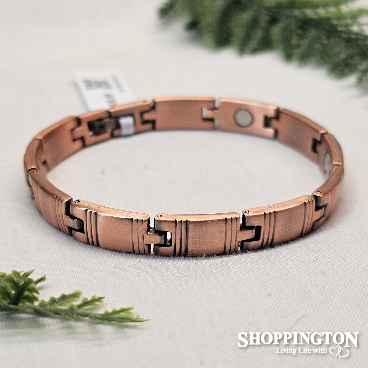 Copper Magnetic Chain Bracelet - Flat Link