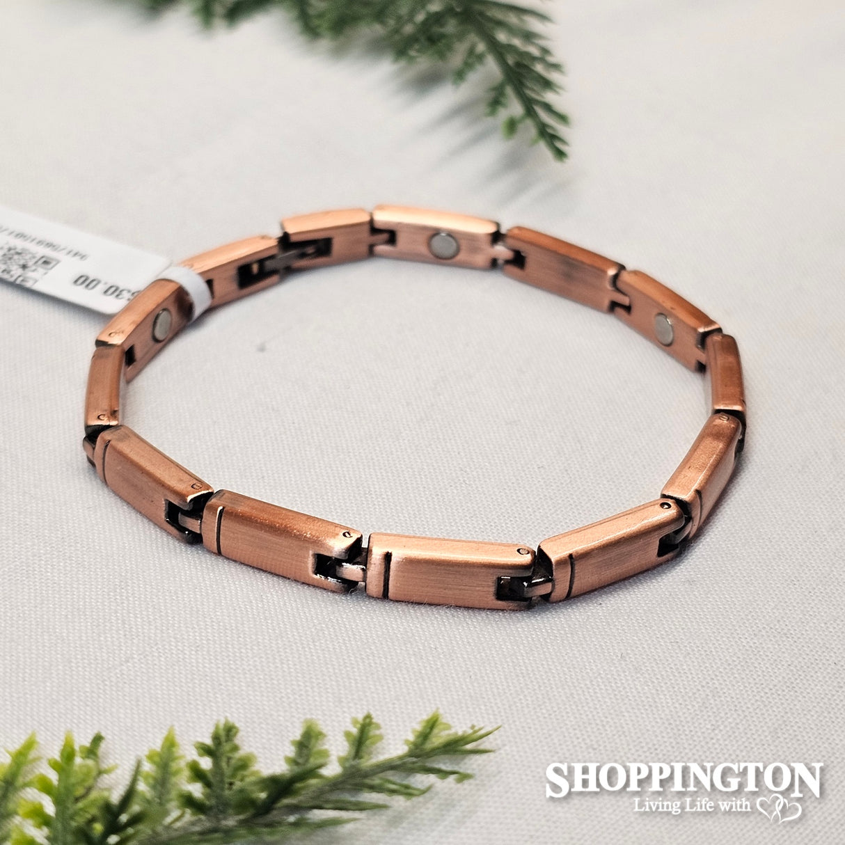 Copper Magnetic Chain Bracelet - Oblong Link