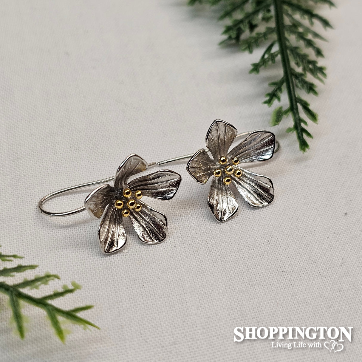 Earrings - Alpine Gentian Flower