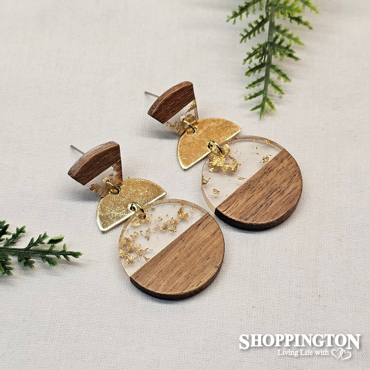 Earrings - KiKi Gold Foil Curves