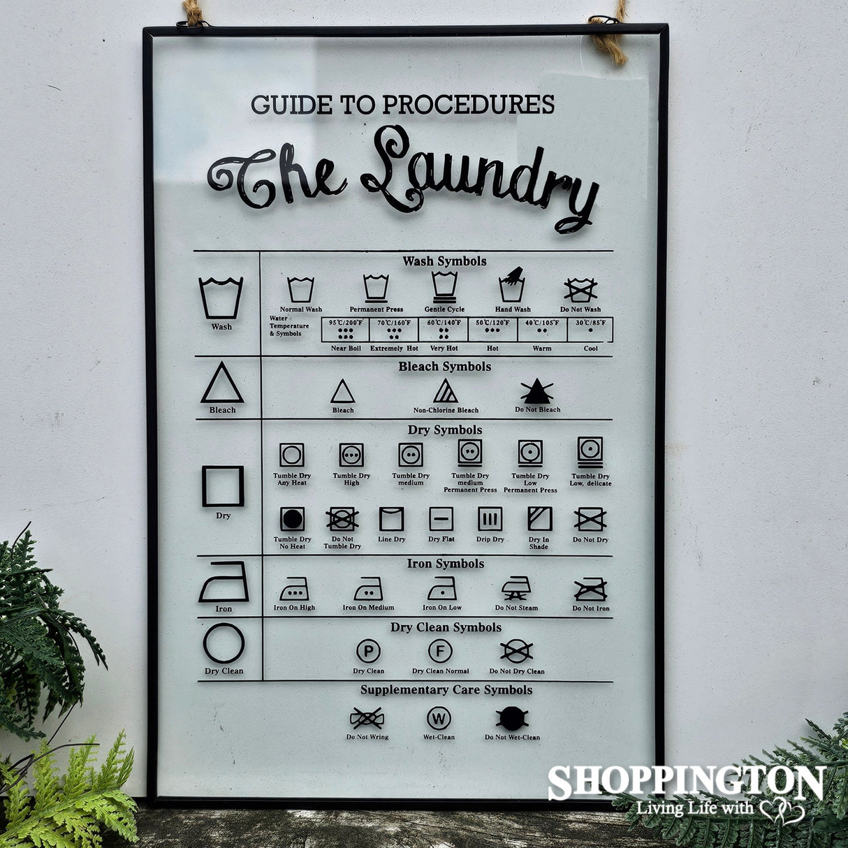 Glass Print - Laundry Sign