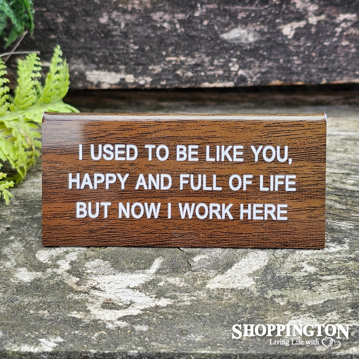 Desk Sign Small: Was Full Of Life
