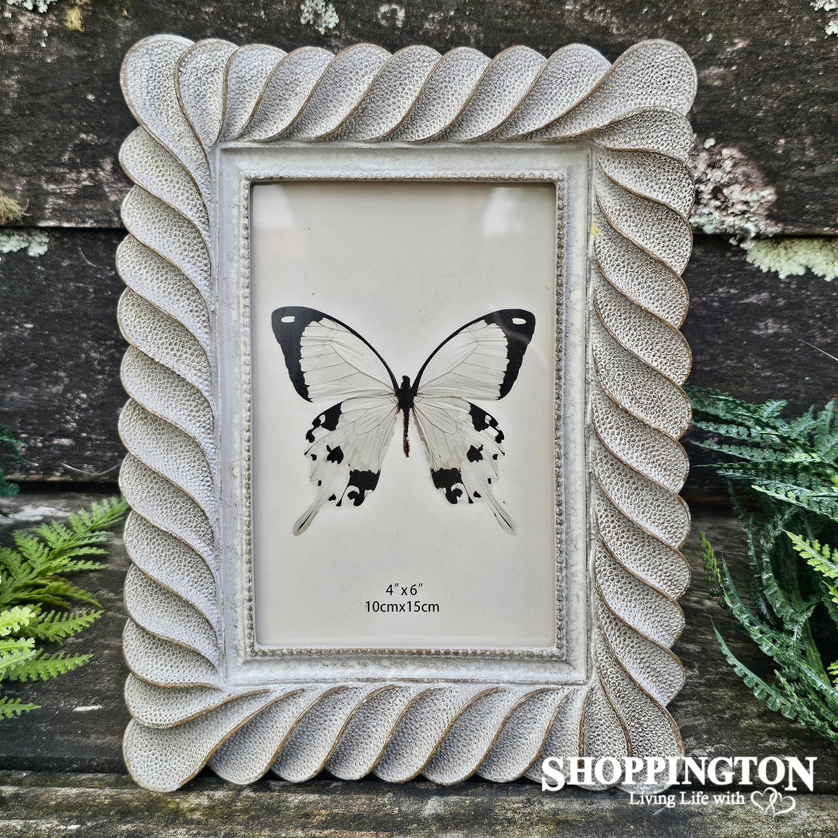 Twist Pattern Photo Frame - Taupe