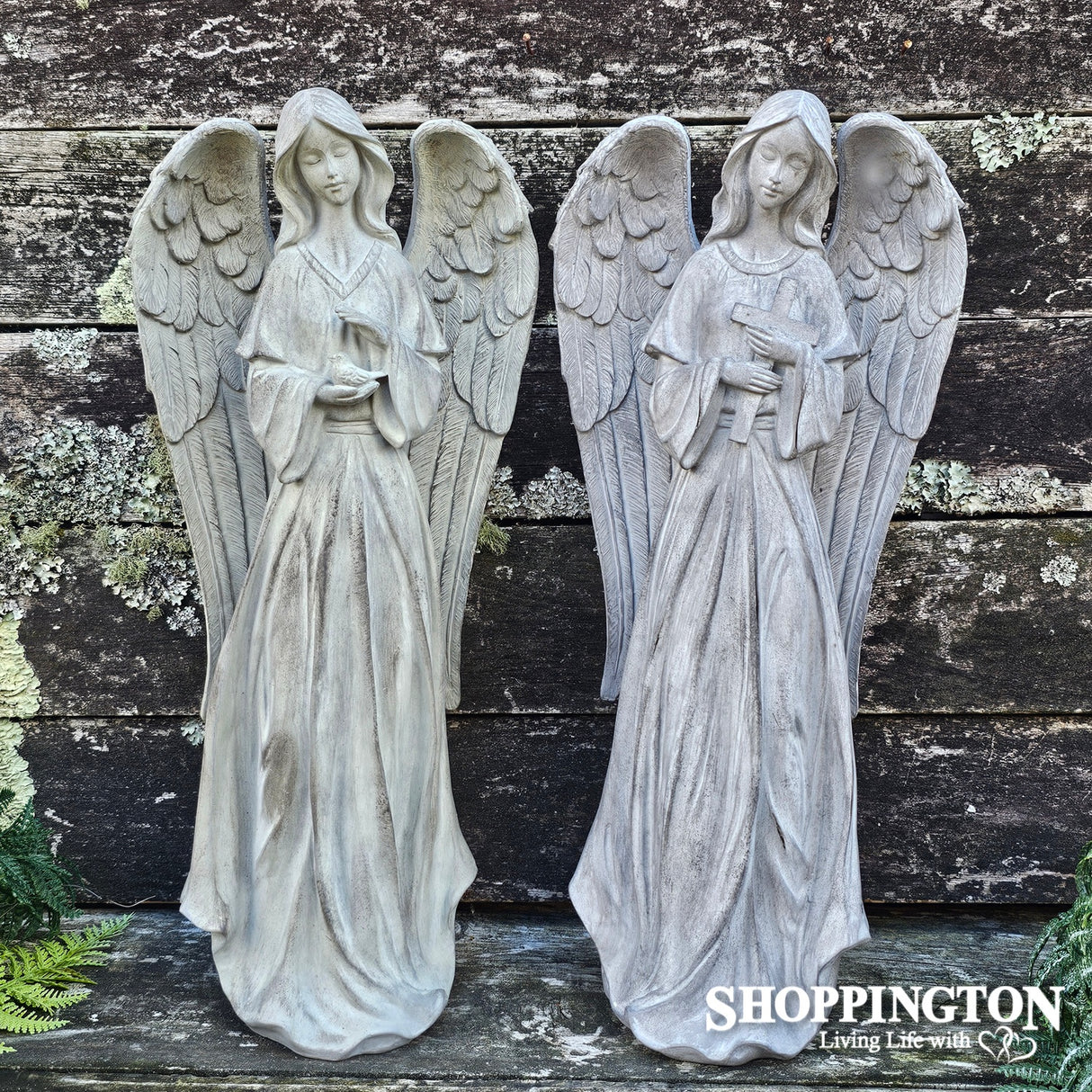 Stone Look Angels 45cm