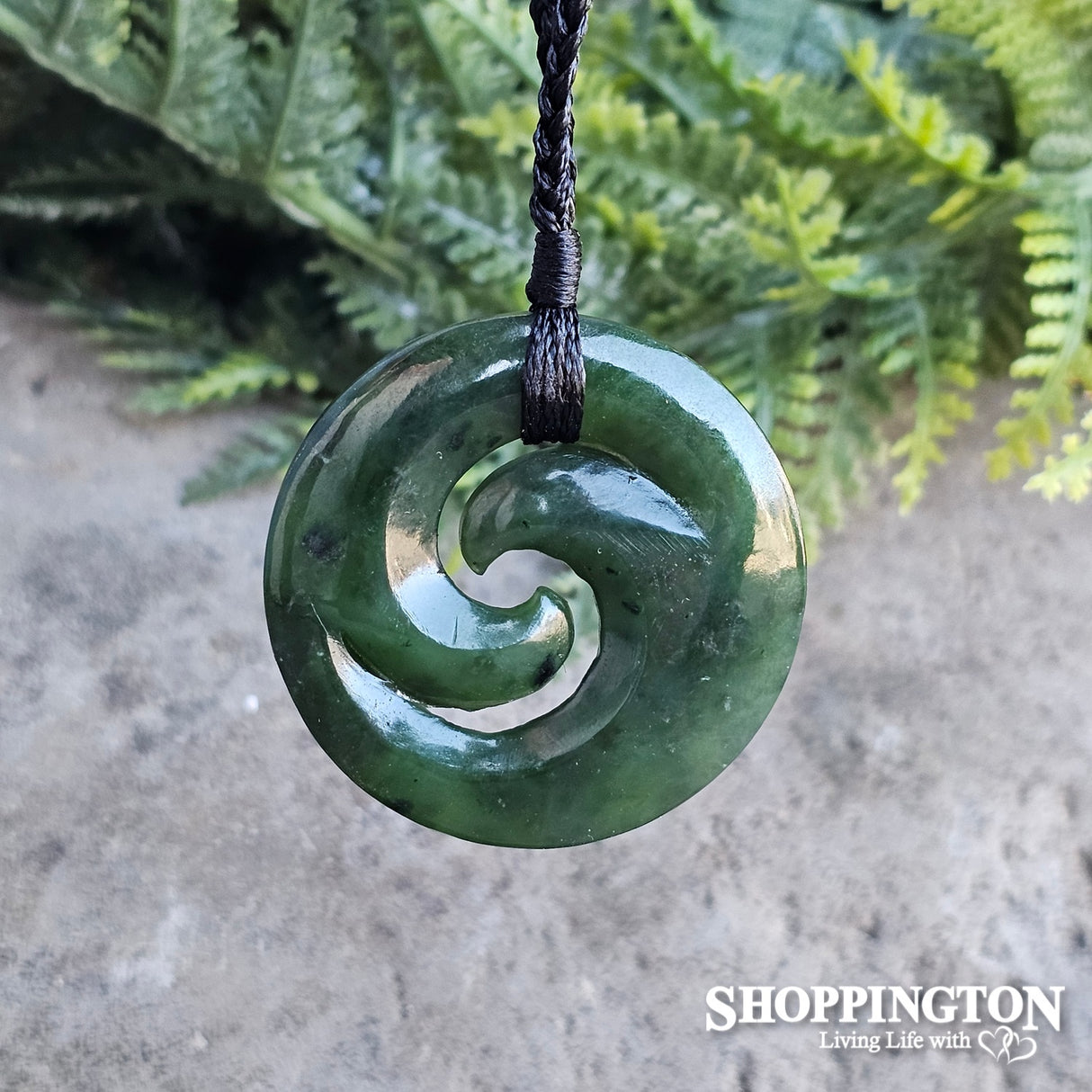 Pounamu Pendant - Double Koru 40mm