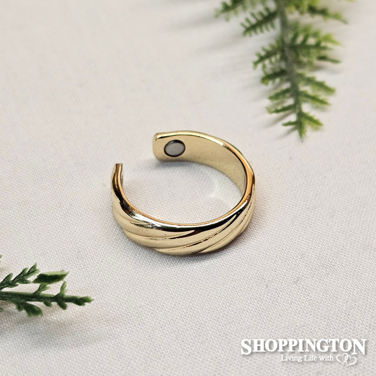 Copper Ring - Gold Wave