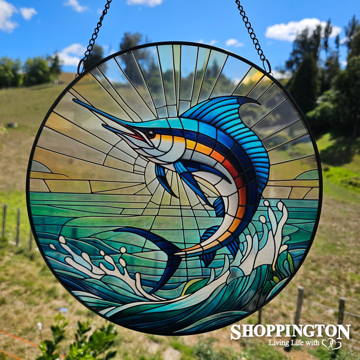 Stained Glass Hanger - Marlin