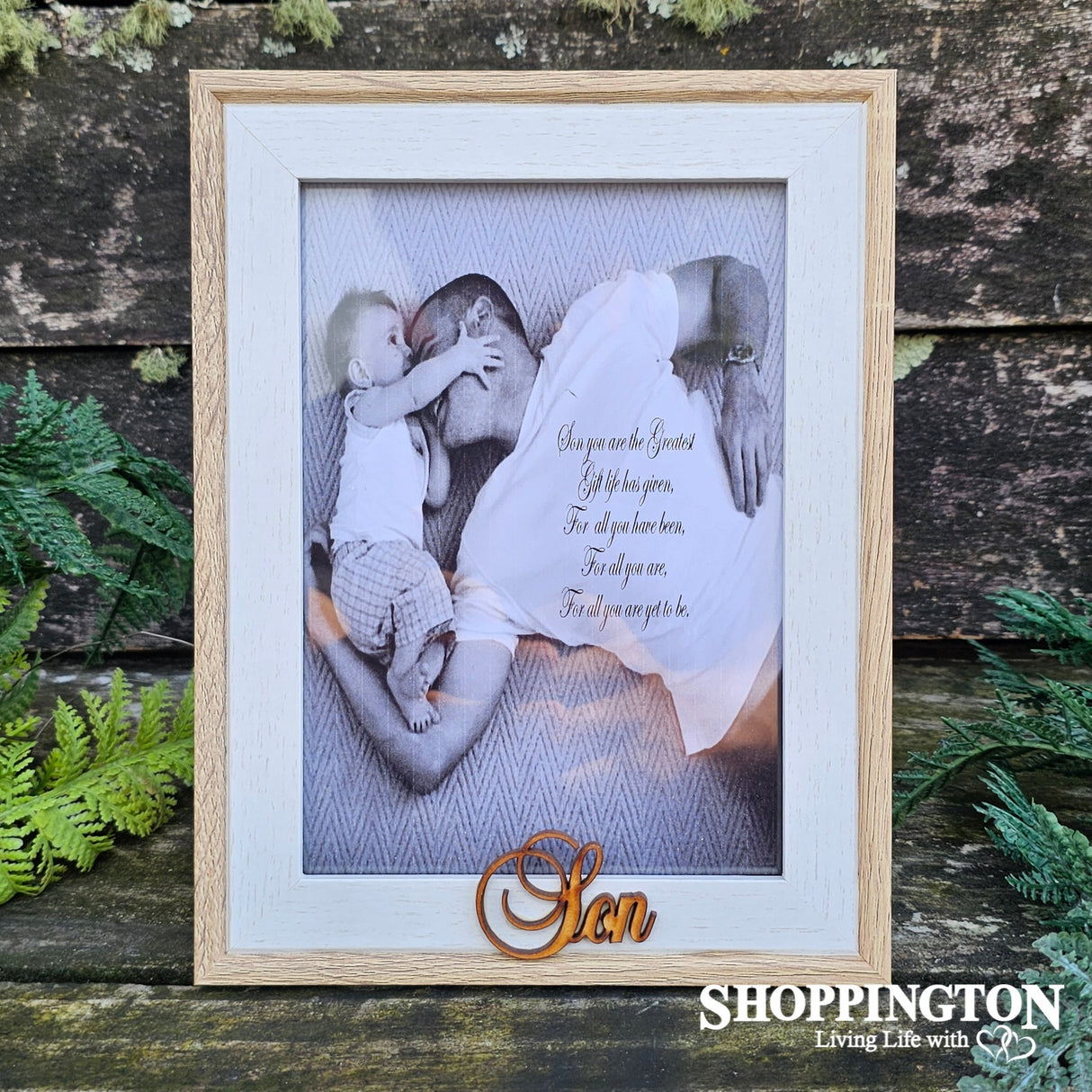Designer Natural Wood Photo Frame Son