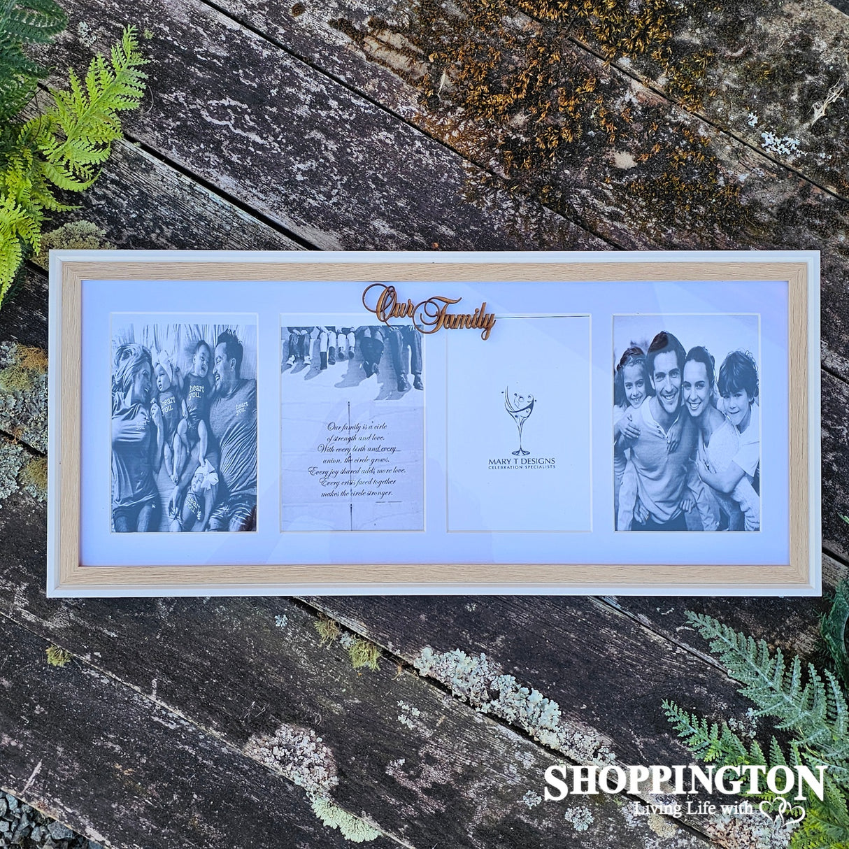 Designer Wood Collage Frame - Family