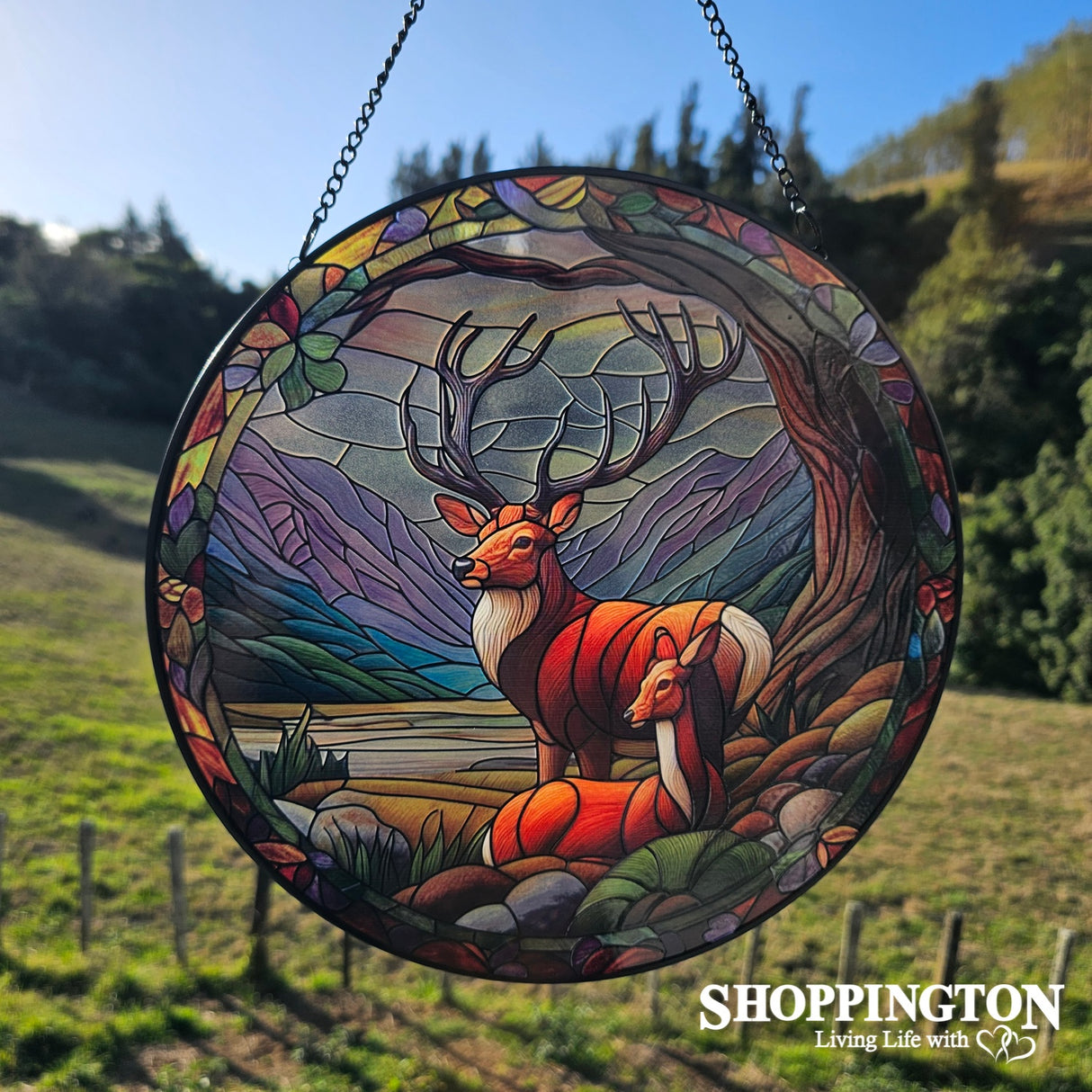 Stained Glass Hanger - Stag