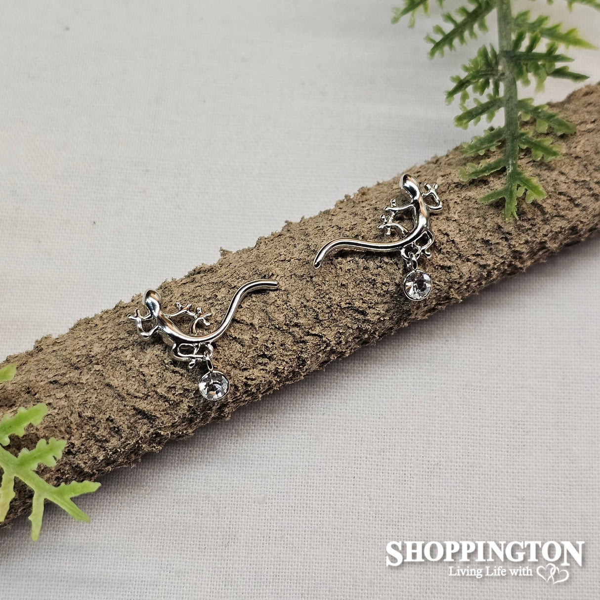 Earrings - Gecko Diamante Drop