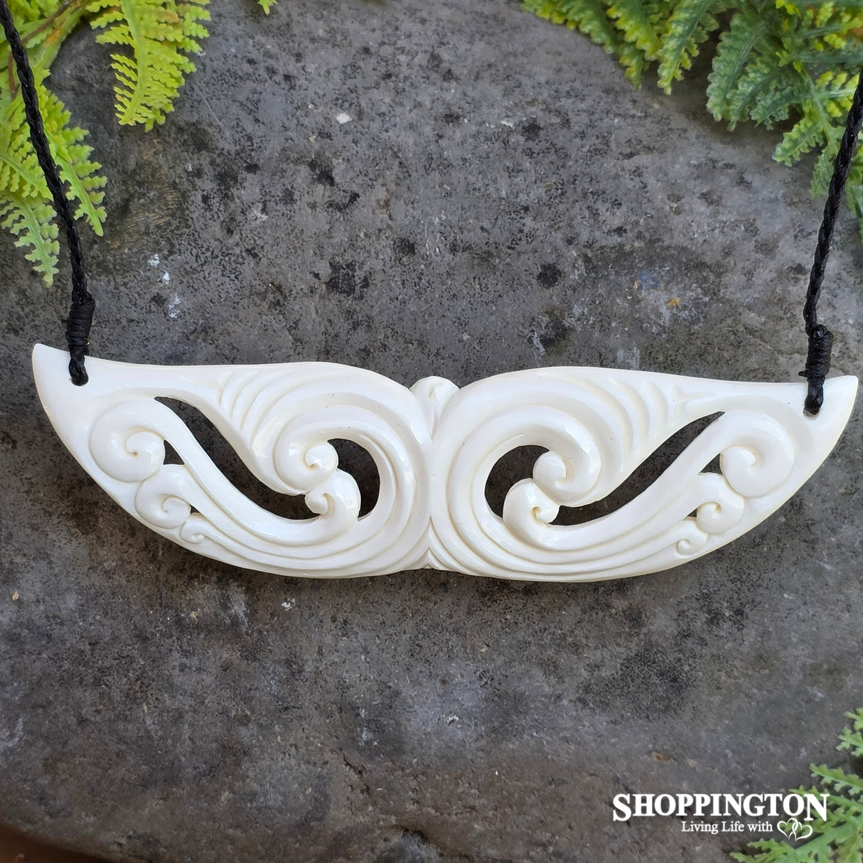 Bone Koru Breast Plate