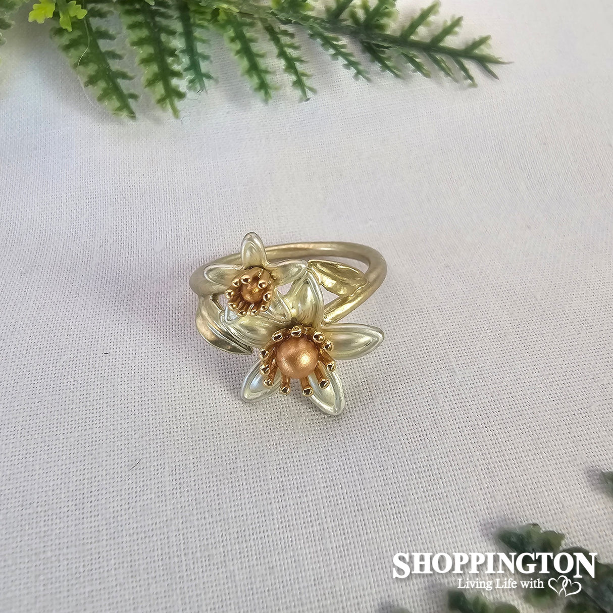 Ring - Bronze Pearl Flower