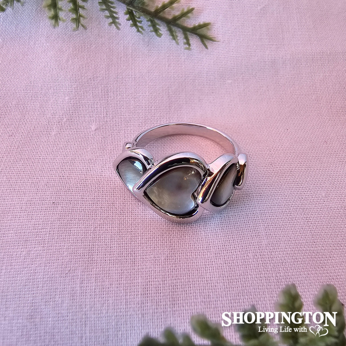 Ring - Black MOP & Hearts