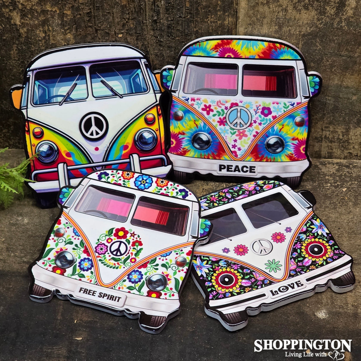 Coasters - Ceramic Kombi Van Set of 4