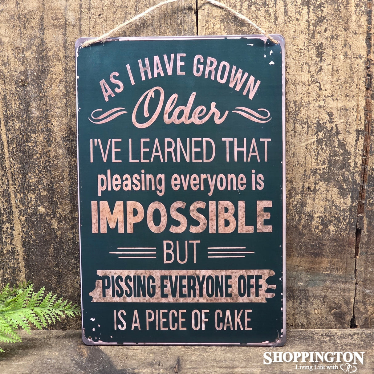 Tin Novelty Sign - Older you Get