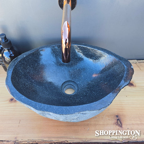 Handcarved Stone Wash Basin - 39cm