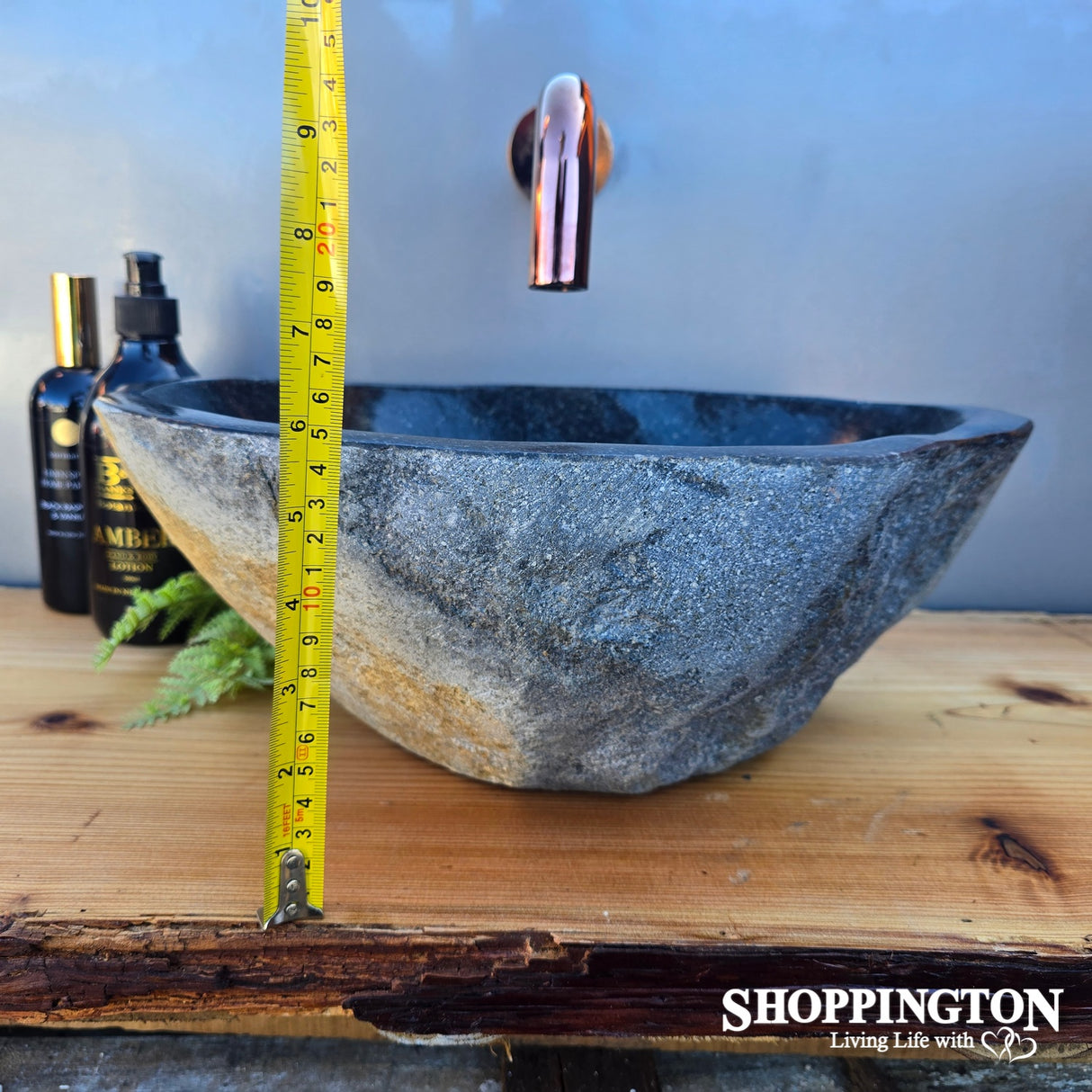 Handcarved Stone Wash Basin - 39cm