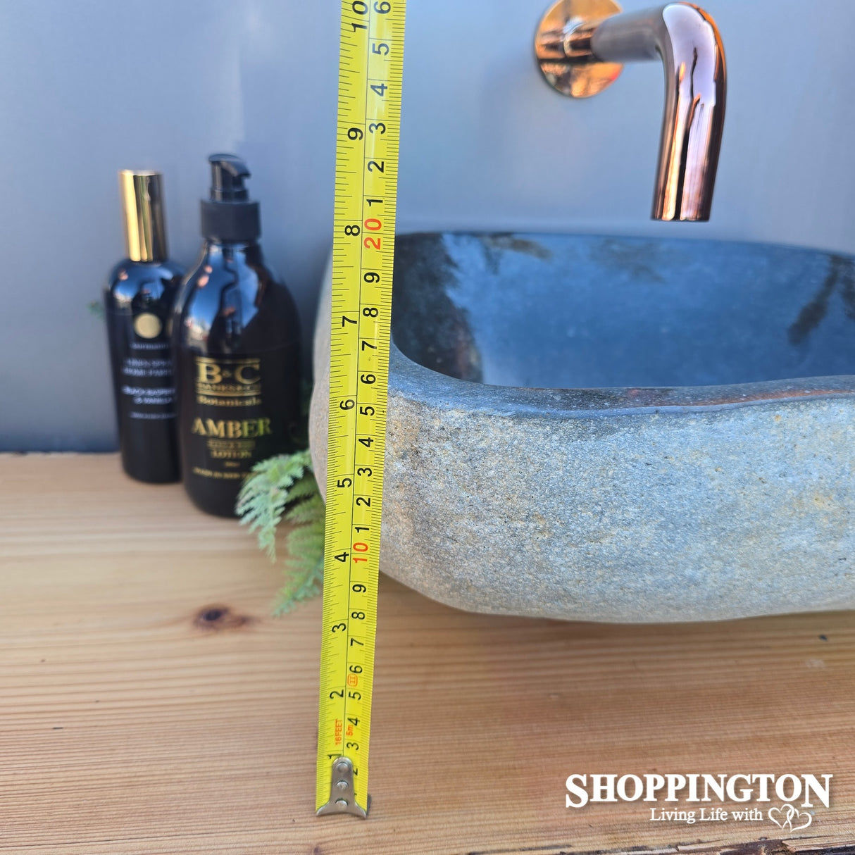Handcarved Stone Wash Basin - 36cm x 31cm