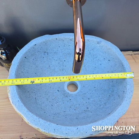 Handcarved Stone Wash Basin - 37cm x 33cm