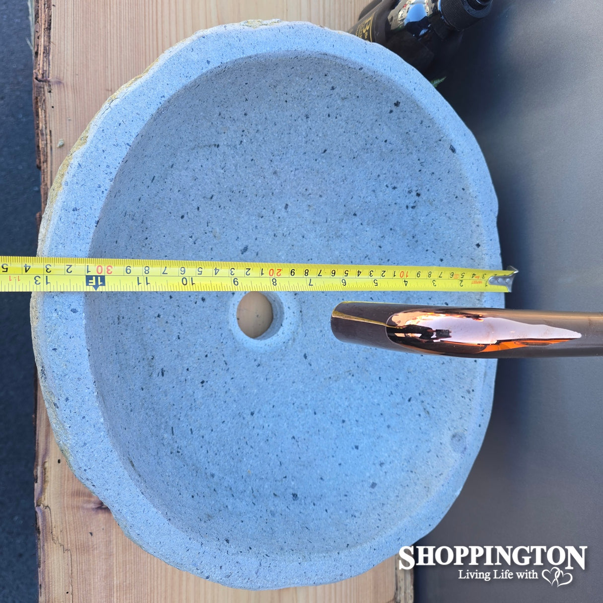 Handcarved Stone Wash Basin - 37cm x 33cm