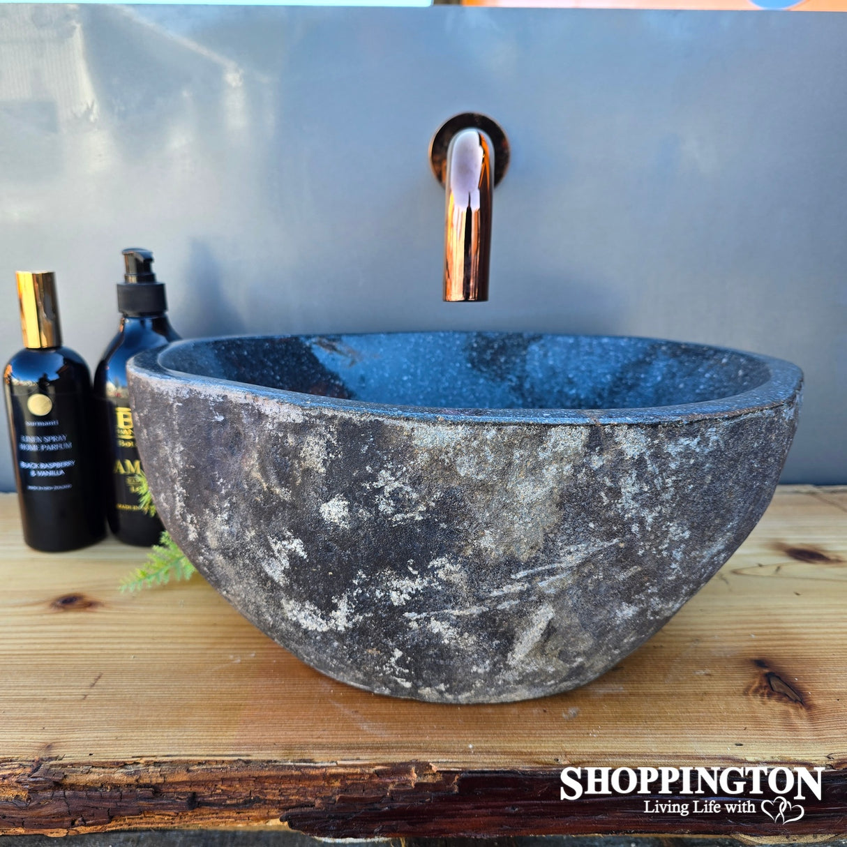 Handcarved Stone Wash Basin - 37cm x 30cm