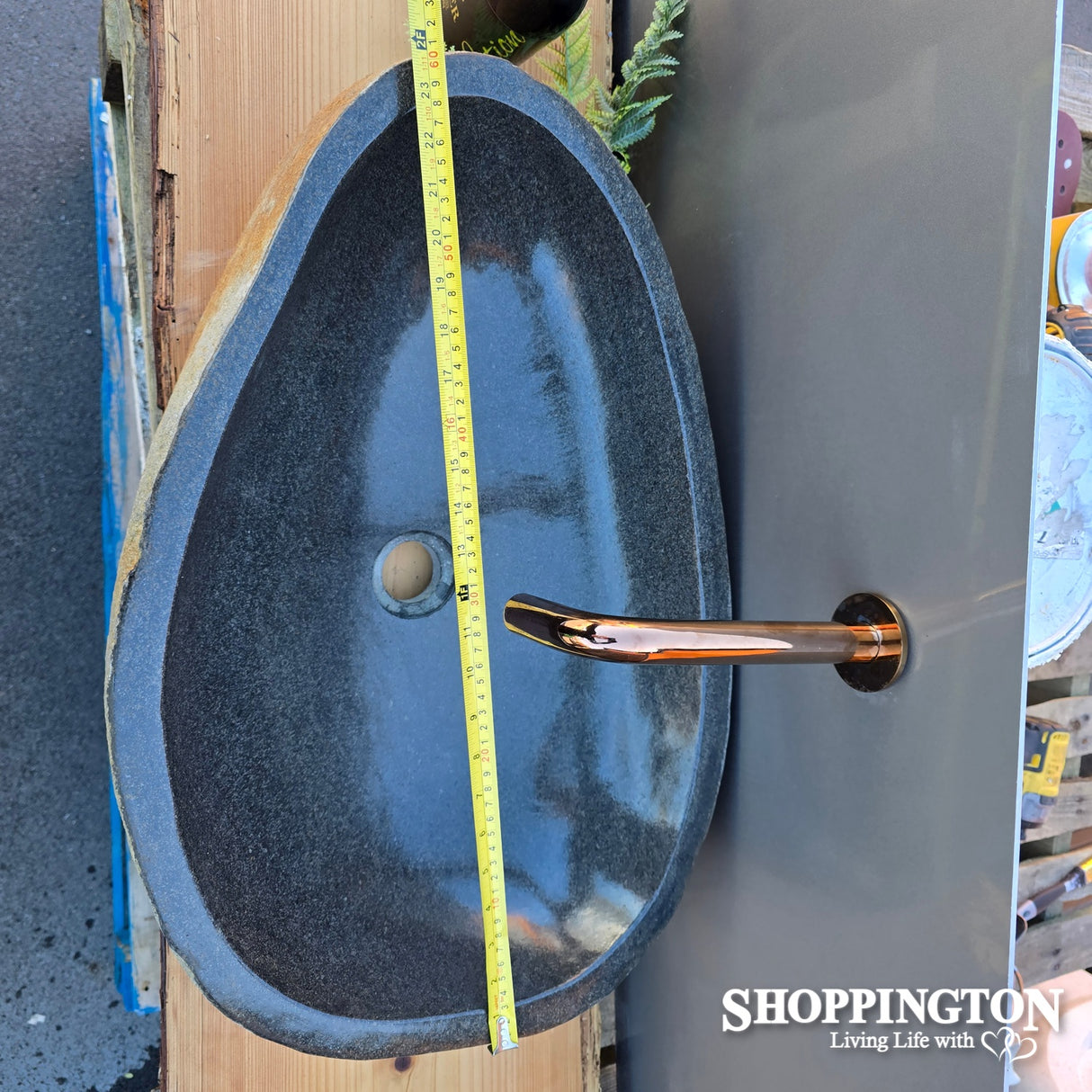 Handcarved Stone Wash Basin - 60cm x 41cm