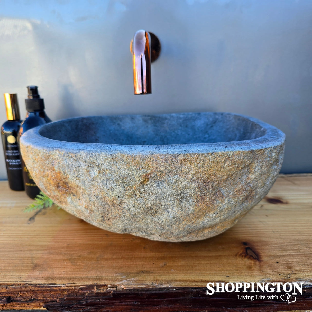 Handcarved Stone Wash Basin - 34cm x 31cm