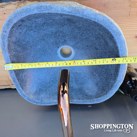 Handcarved Stone Wash Basin - 34cm x 31cm