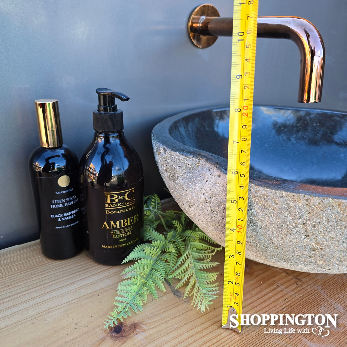 Handcarved Stone Wash Basin - 34cm x 35cm