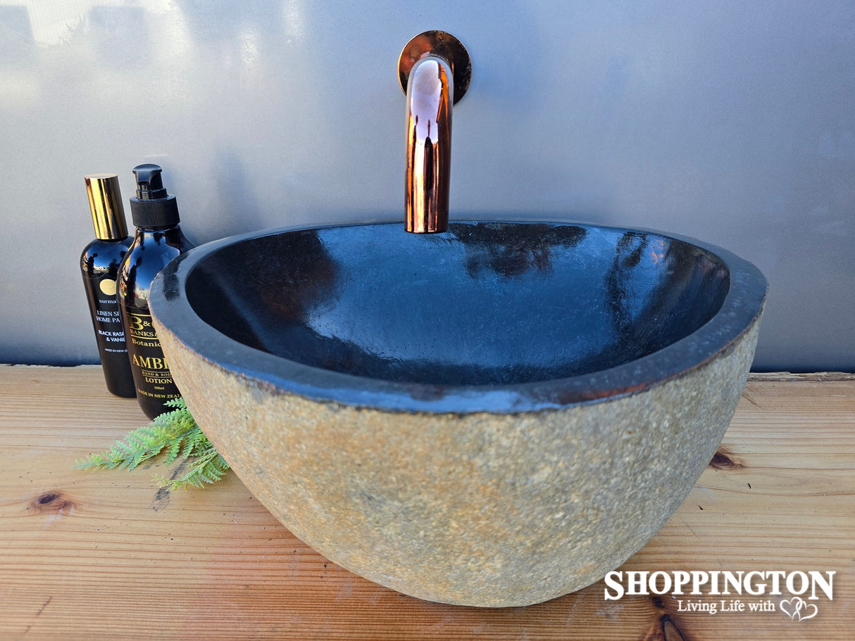Handcarved Stone Wash Basin - 37cm x 31cm