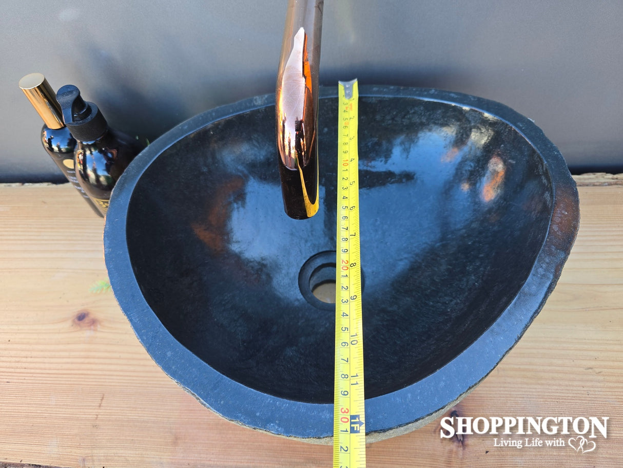 Handcarved Stone Wash Basin - 37cm x 31cm