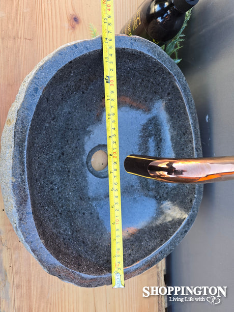 Handcarved Stone Wash Basin - 36.5cm x 31cm
