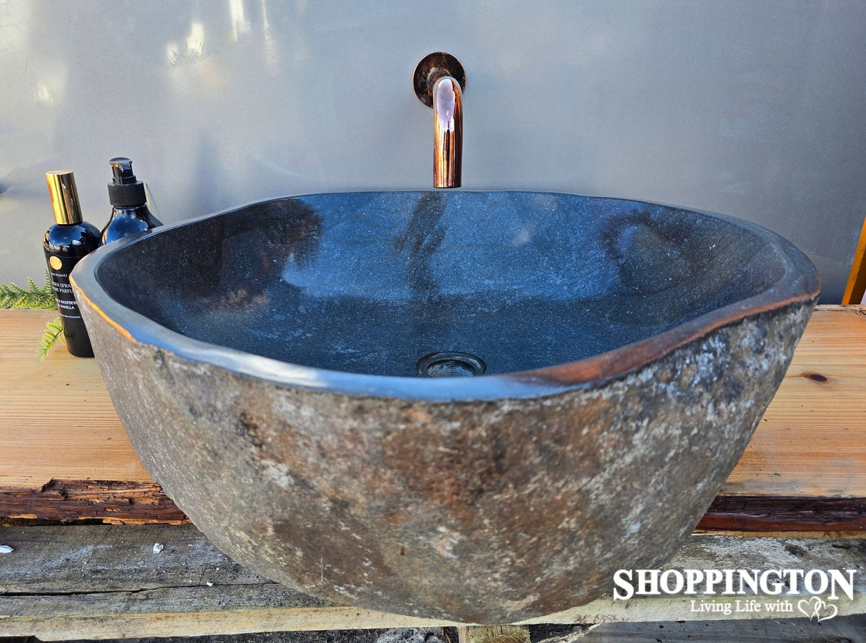 Handcarved Stone Wash Basin - 54cm x 50cm