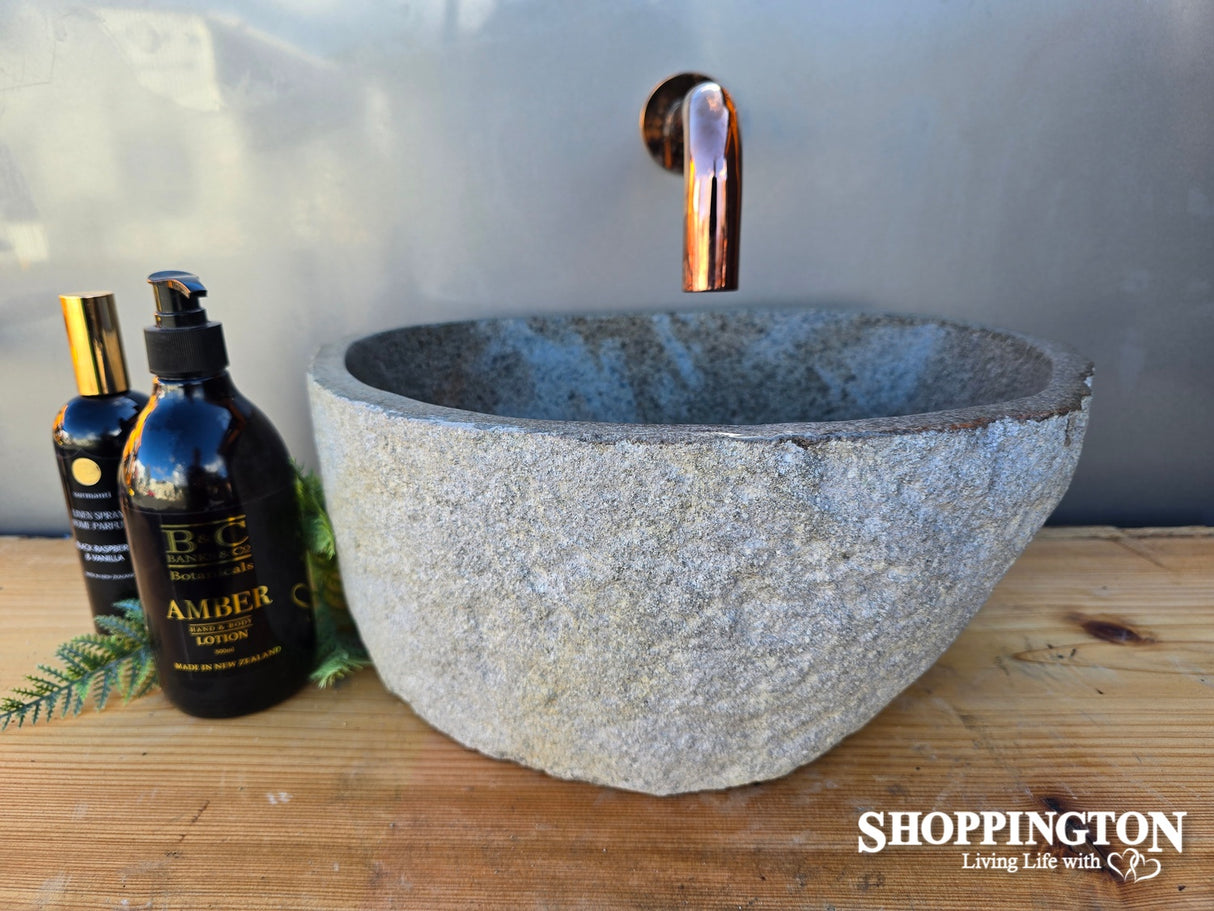 Handcarved Stone Wash Basin - 38cm x 30cm
